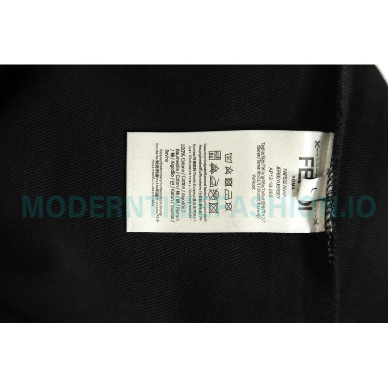 Fendi - Double F Embroidered Logo Round Neck Hoodie