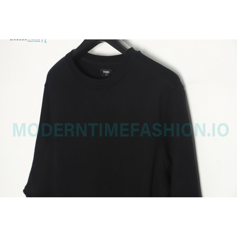 Fendi - Little Monster Glasses Crew-neck Hoodie With Diamond Sleeves