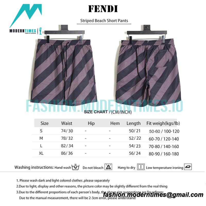 Fendi - Striped Beach Short Pants