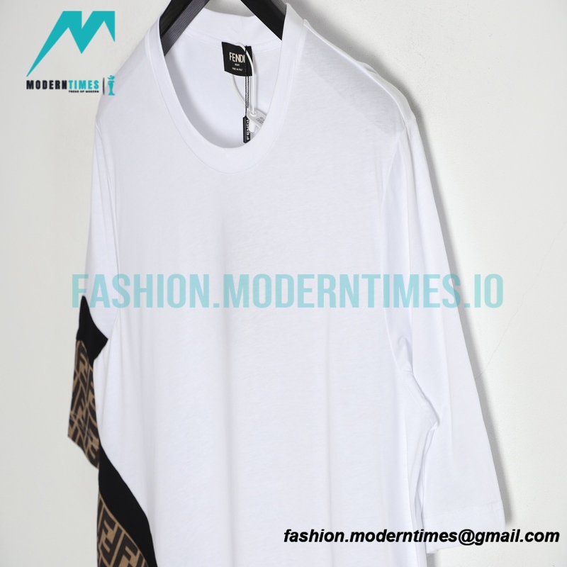 Fendi - 23SS Stitched Full Print Short-sleeved T-shirt