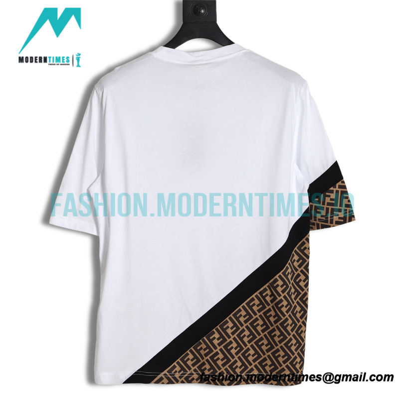 Fendi - 23SS Stitched Full Print Short-sleeved T-shirt