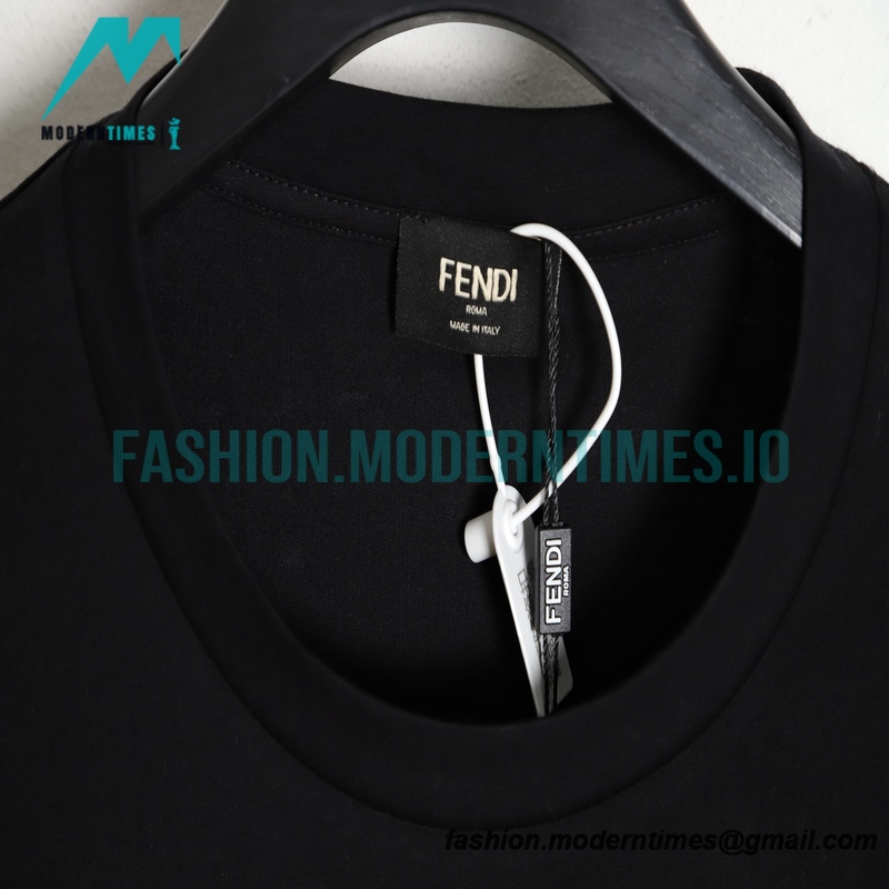Fendi - 23SS Stitched Full Print Short-sleeved T-shirt