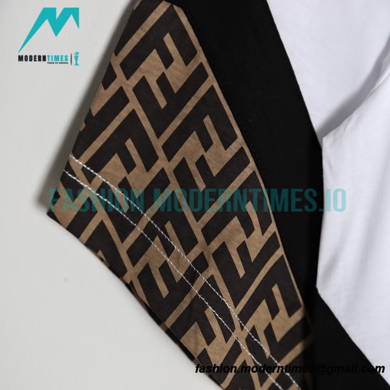 Fendi - 23SS Stitched Full Print Short-sleeved T-shirt