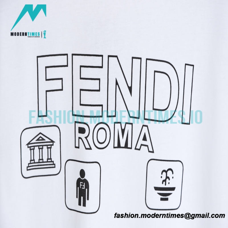 Fendi - 22ss 3D Letter Printed Short Sleeve