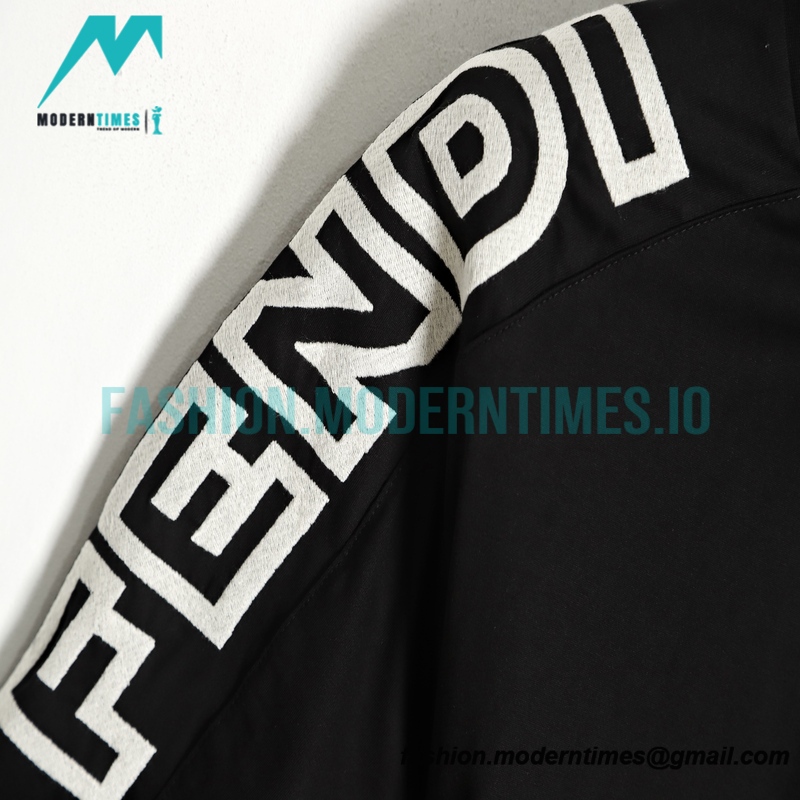 Fendi - 23SS Shoulder Embroidered Letter Short-sleeved T-shirt