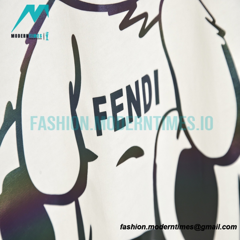 Fendi - 23ss Laser Cartoon Bear Design Short Sleeve