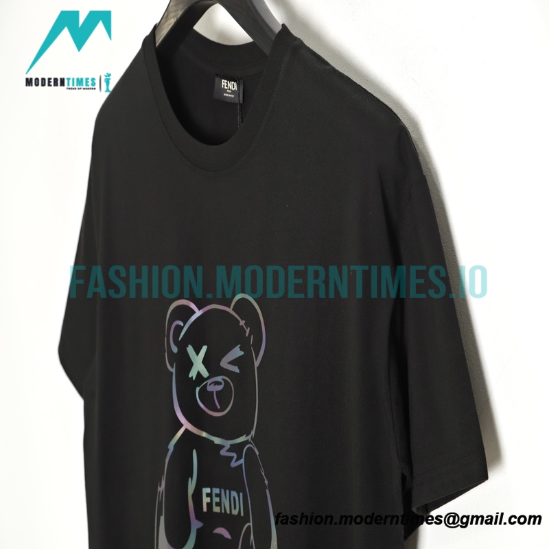 Fendi - 23ss Laser Cartoon Bear Design Short Sleeve