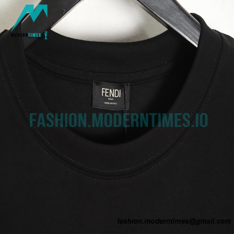 Fendi - 2022 Fw Cartoon Bear Double F Short Sleeve T-shirt