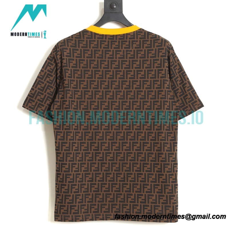 Fendi - 23ss Full Print Double F Stitched Short Sleeve