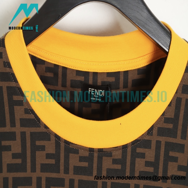 Fendi - 23ss Full Print Double F Stitched Short Sleeve