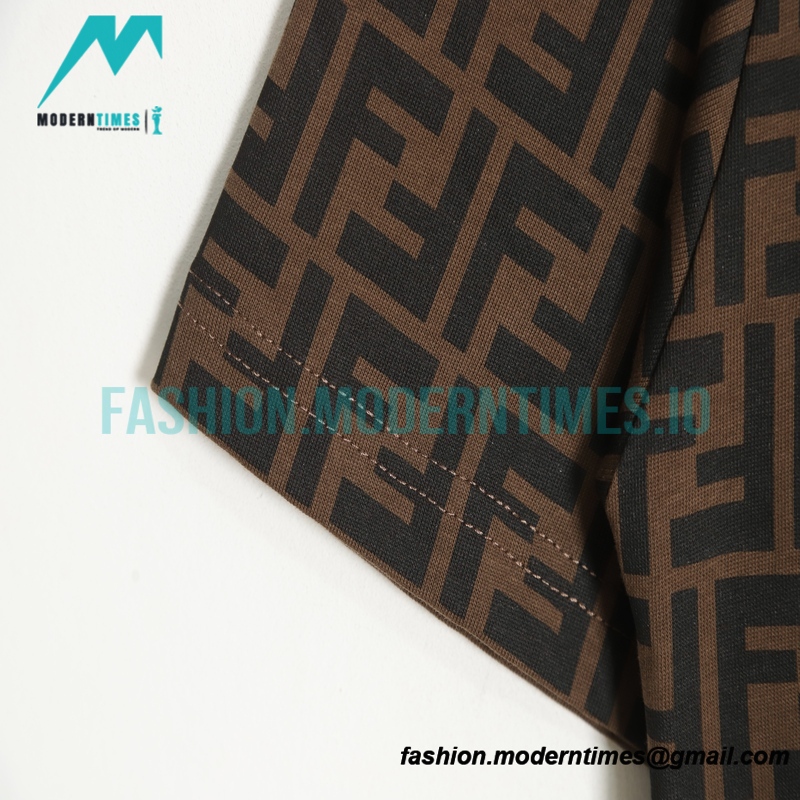 Fendi - 23ss Full Print Double F Stitched Short Sleeve