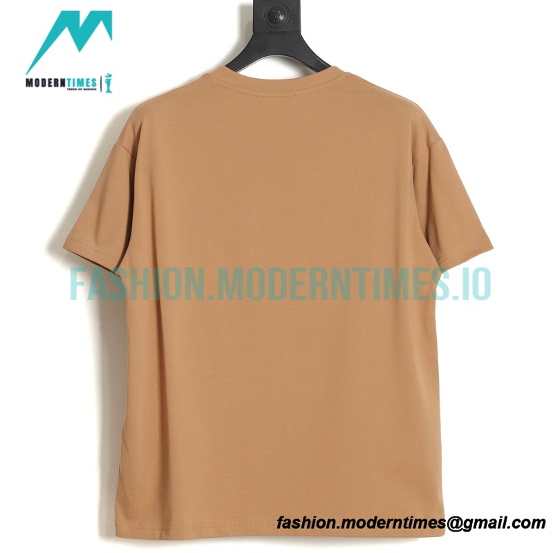Fendi - 23ss Dark Print Double F Toothbrush Embroidered Short Sleeve T-shirt