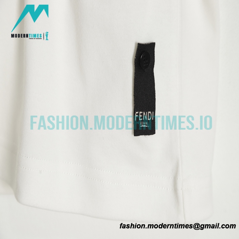 Fendi - 23SS Embroidered Letter Logo Short-sleeved T-shirt