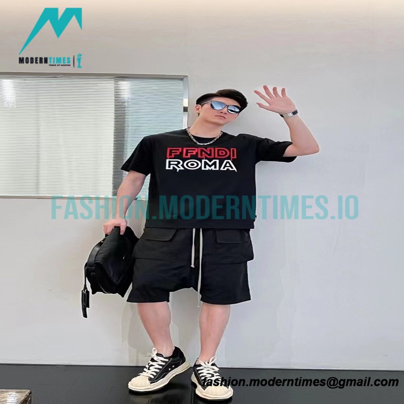 Fendi - 23SS Embroidered Letter Logo Short-sleeved T-shirt
