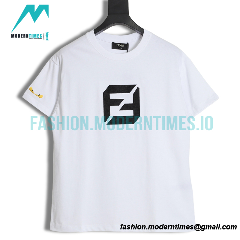 Fendi - 23ss Chest Double F Embroidered Short-sleeved T-shirt