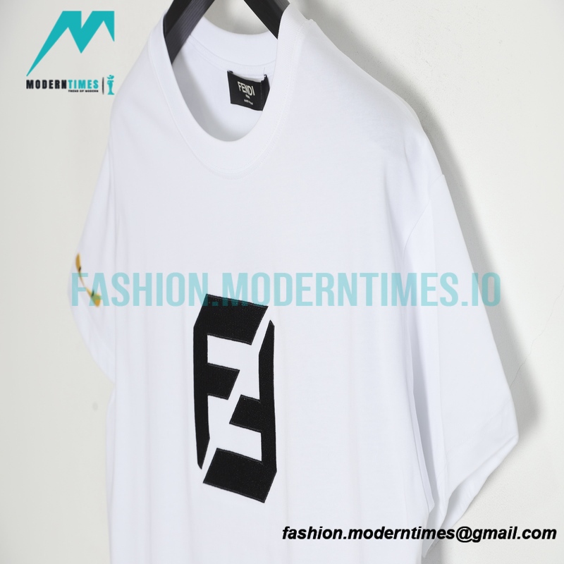 Fendi - 23ss Chest Double F Embroidered Short-sleeved T-shirt