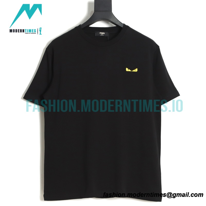 Fendi- Little Monster Eyes Embroidered Short-sleeved T-shirt