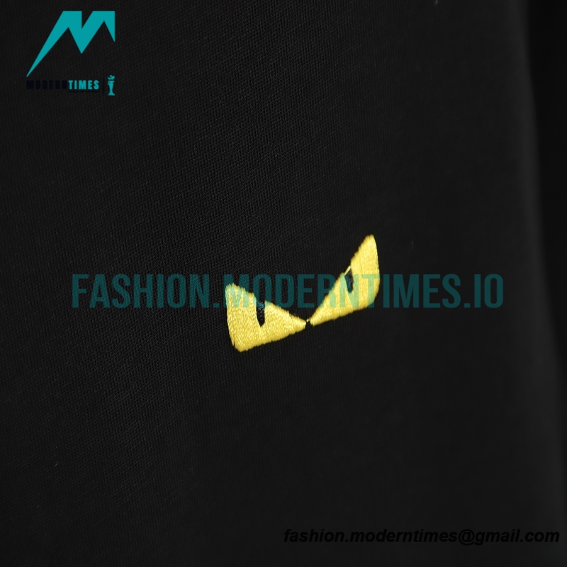 Fendi- Little Monster Eyes Embroidered Short-sleeved T-shirt