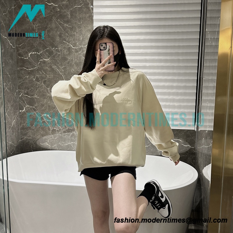 Fear of God - Flocked Small Label Round Neck Hoodie