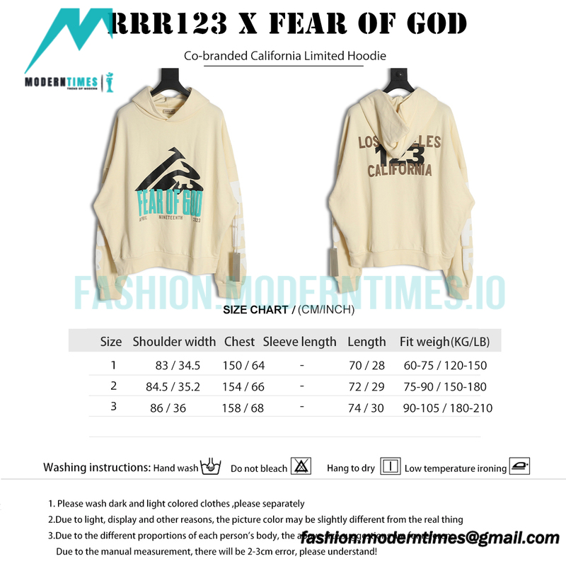 RRR123 - Fear Of God Co-branded California Limited Hoodie