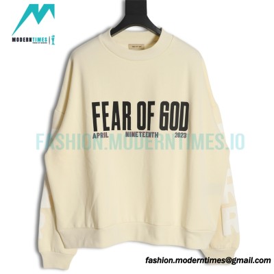 RRR123 - Fear Of God Co-branded Black Crew Neck Hoodie