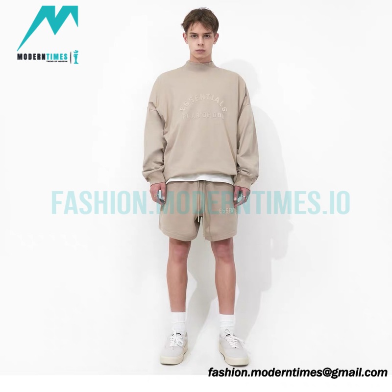 Fear of God - Essential Curved Fleece Printed Crewneck Hoodie