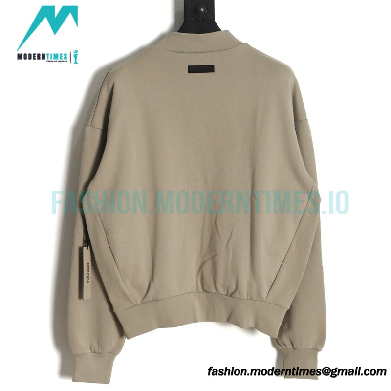 Fear of God - Essential Curved Fleece Printed Crewneck Hoodie