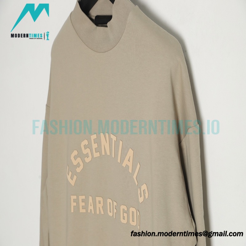 Fear of God - Essential Curved Fleece Printed Crewneck Hoodie