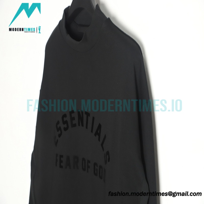Fear of God - Essential Curved Fleece Printed Crewneck Hoodie