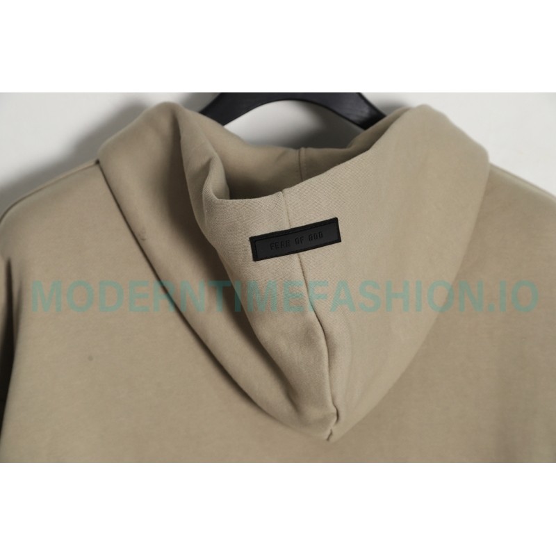 Fear of God - Essential Curved Front Beautiful Fleece Hoodie 