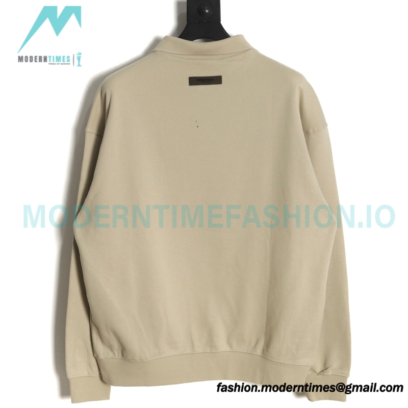 Fear Of God - Essential Double-row Flocked Polo Collar Hoodie