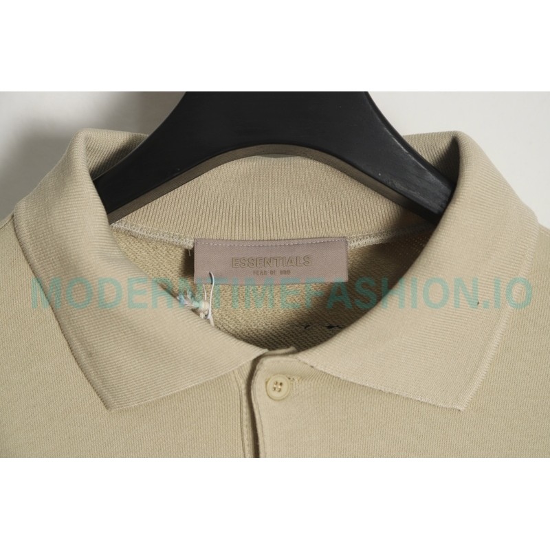 Fear Of God - Essential Double-row Flocked Polo Collar Hoodie