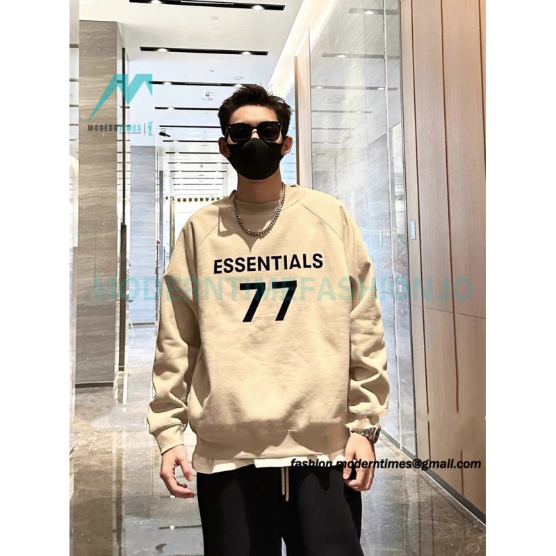 Fear Of God - Flocked 77 Print Crewneck Hoodie 
