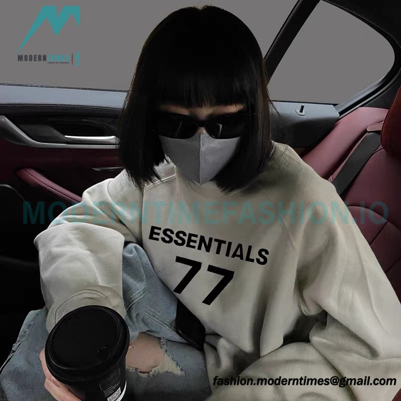 Fear Of God - Flocked 77 Print Crewneck Hoodie 
