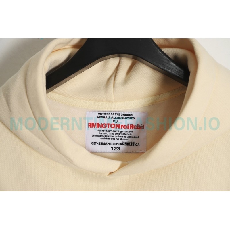 RRR123 x Fear OF God Co-branded Foam Letter Hoodie