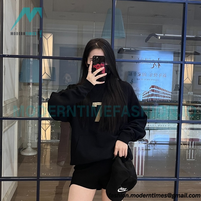 Fear Of God - Flocked 7-letter Crew-neck Hoodie