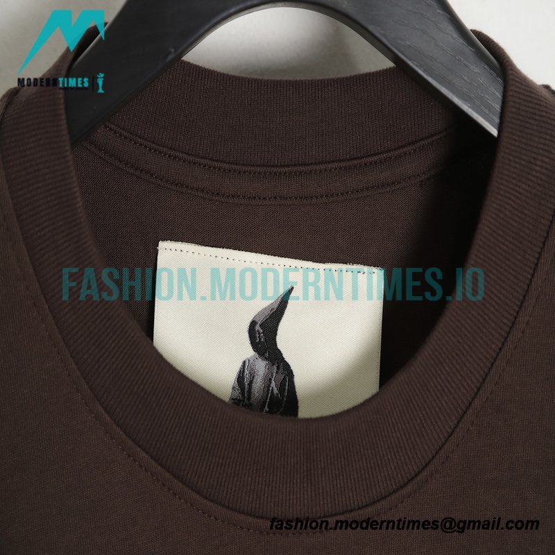 RRR123 - Fear Of God Short Sleeve T-shirt In Grey And Red Letter In Cement