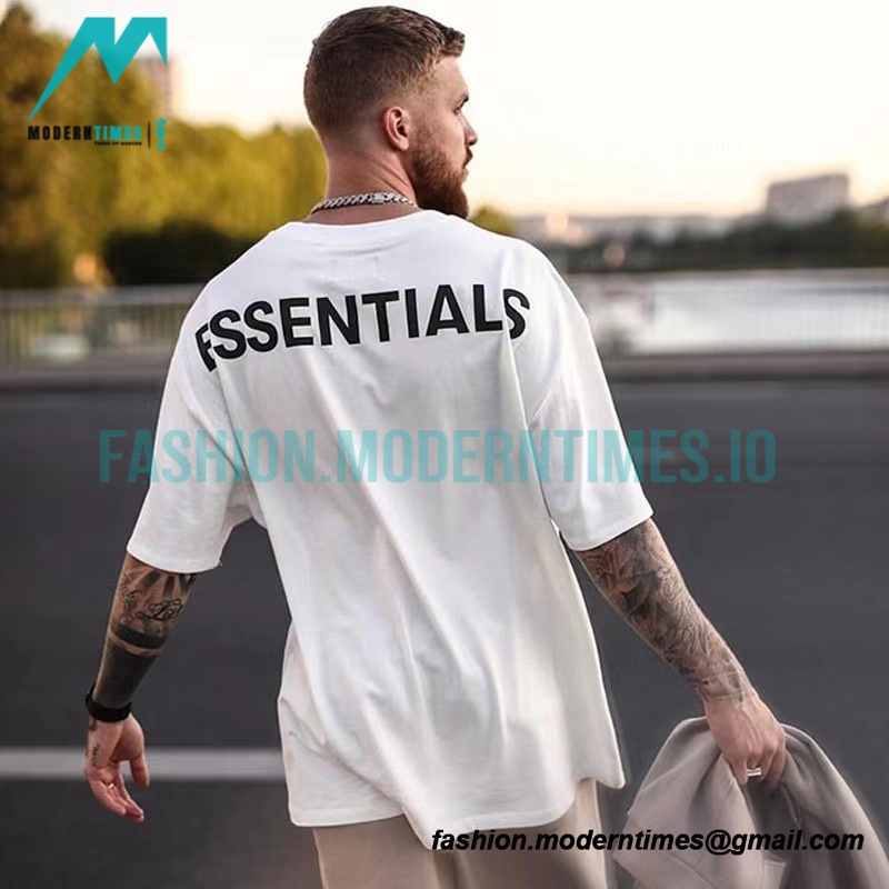 Fear Of God - Short Sleeve T-shirt With Reflective Letter Print On The Back