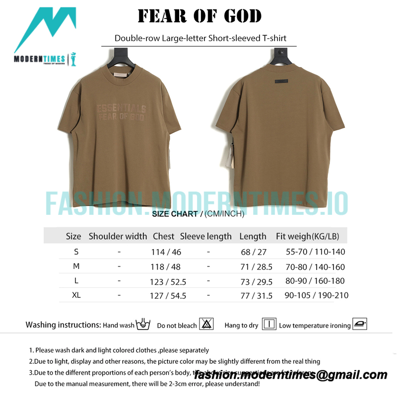 Fear of God - Double-row Large-letter Short-sleeved T-shirt