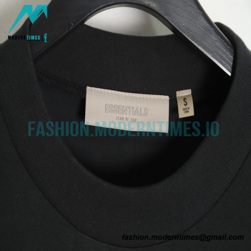 Fear Of God - Double-row Flocked Letter Short-sleeved T-shirt
