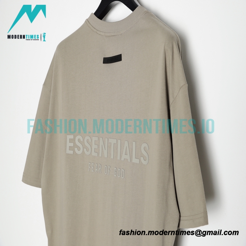 Fear Of God - Double-row Silicone Letter-sleeve T-shirt