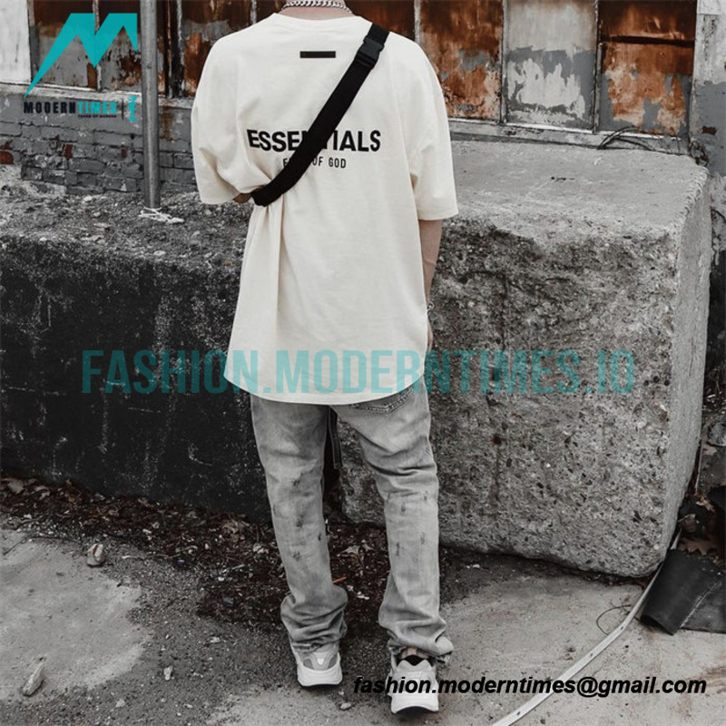 Fear Of God - Double-row Silicone Letter-sleeve T-shirt