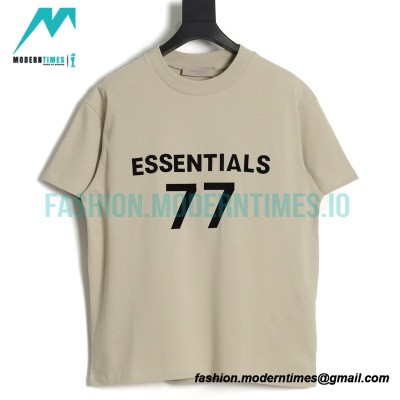  Fear Of God - Fenced 77-letter Short-sleeved T-shirt