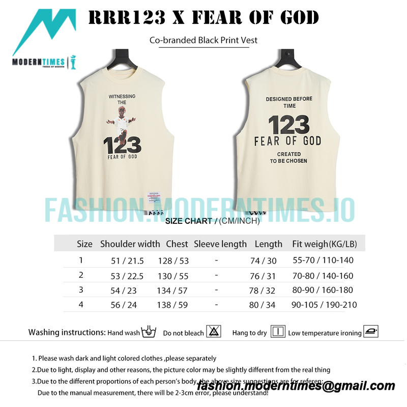 RRR123 - Fear OF God Co-branded Black Print Vest