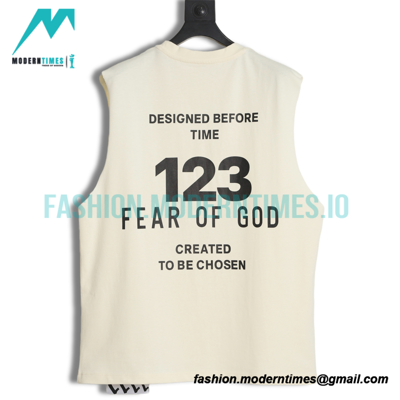 RRR123 - Fear OF God Co-branded Black Print Vest