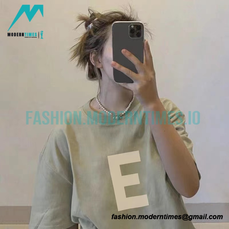 Fear Of God - Flocked Large E Letter Short Sleeve T-shirt