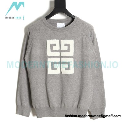 Givenchy - 23ss Latest Sweater Collection Flocked Logo crewneck sweater
