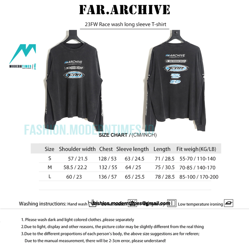 Far archive - 23FW Race wash long sleeve T-shirt