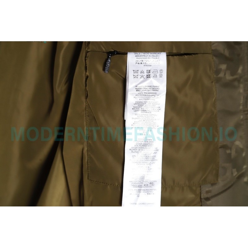 Gucci - 22FW Dark Double G Jacquard Canvas Hooded Down Jacket