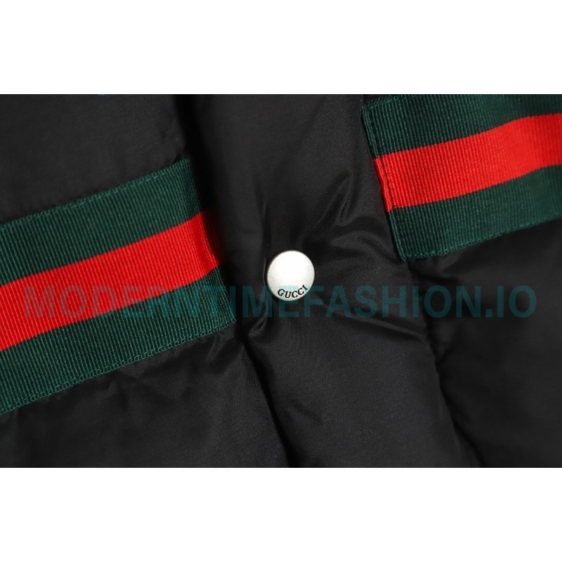 Gucci - 22ss Red And Green Ribbon Down Jacket